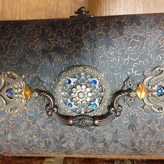 Box -  Custom Jeweled trunk with drawer