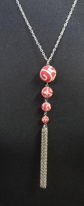 Jewelry - 4 Bead Pendent with Tassel Necklace - Choice of Viva Beads Colors - Limited Quantities