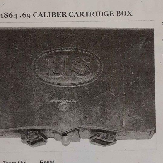 Vintage - Ammo Bag  / Cartridge Box  Leather US Military