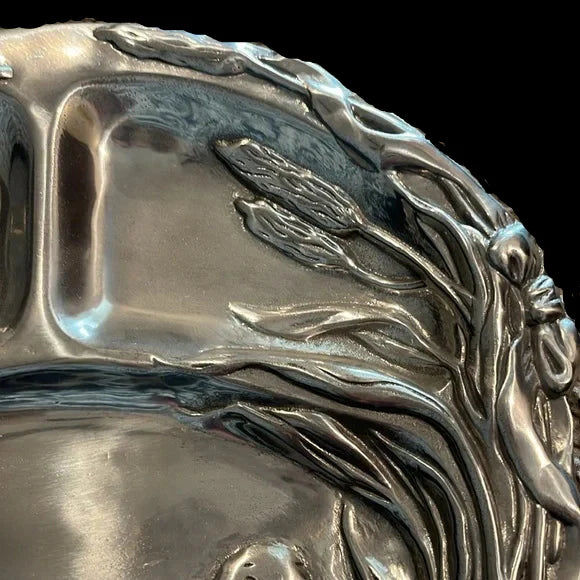 Arthur Court -Vintage DIVIDED 3 SECTION PLATE Ducks ducklings 1998