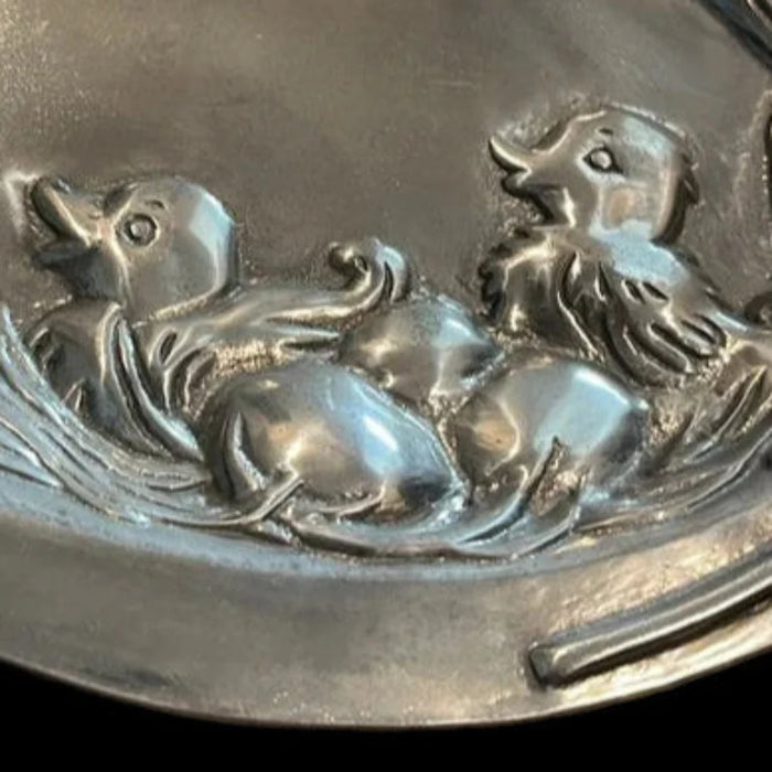 Arthur Court -Vintage DIVIDED 3 SECTION PLATE Ducks ducklings 1998