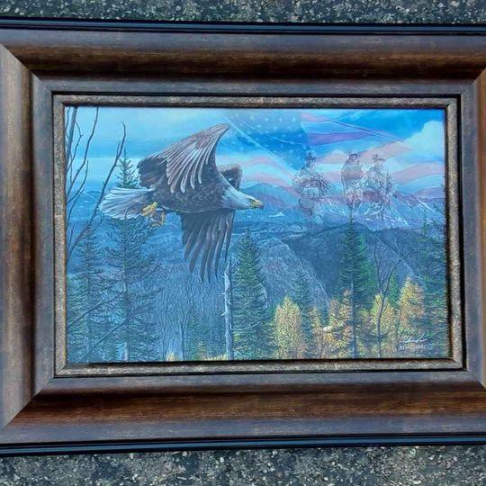 Military, Soldier, Flag, Eagle art work