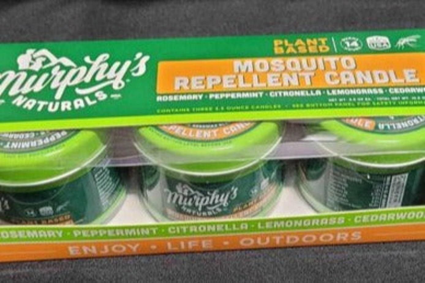 NEW - Murphy's Natural Mosquito Repellent set of 3 Candles