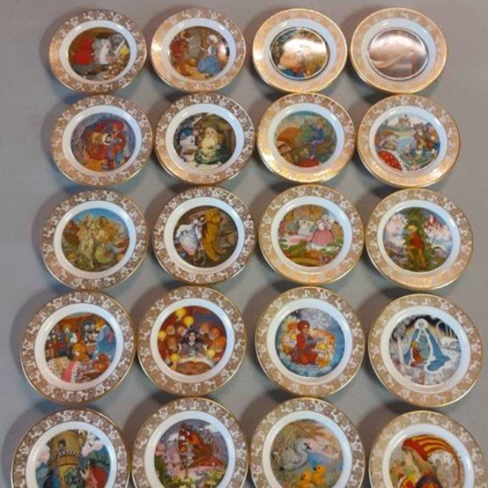 Antique 20 nursery rhyme plates