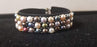 Jewelry - Sterling Silver Freshwater Cultured Pearl 3 Row Stretch Bracelet - Choice of Five Colors