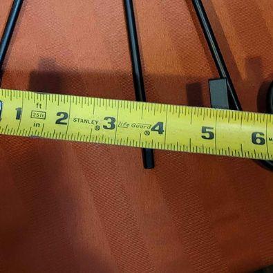 Hardware - Plate Stand with scroll on top and bottom - Black - NEW!