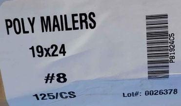 Office - Poly Mailers 19 x 24 qty 125