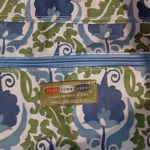 Rock Flower Paper Bucket Shoulder Bag  Isabella Blue