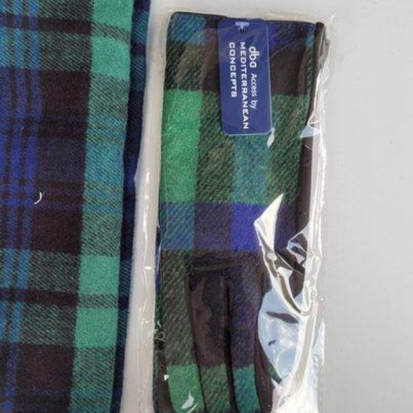 Accessories Plaid Gloves and Scarf New