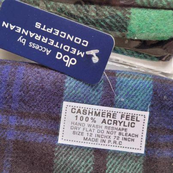 Accessories Plaid Gloves and Scarf New