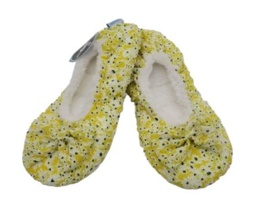 Snoozies Slippers - yellow  M 7/8 Non-skid soles