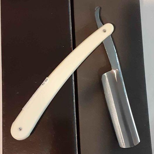 Kingsley Shave Straight edge  - Cream Handle