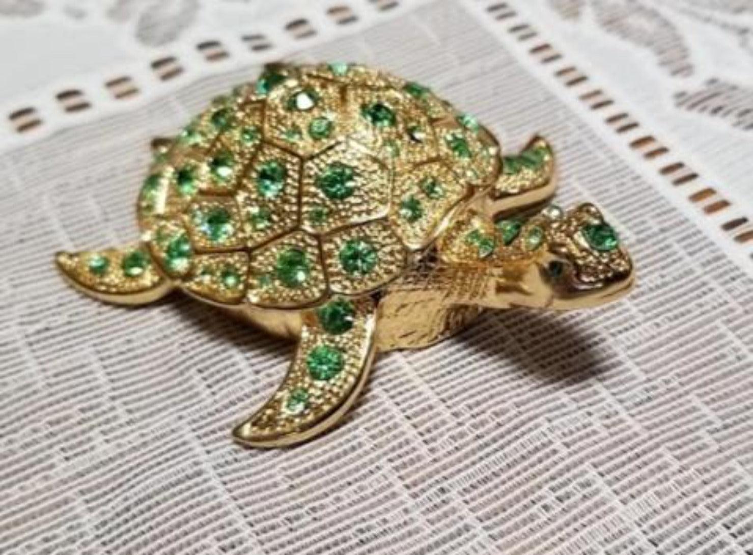 Jewelry Turtle Trinket Dresser Box