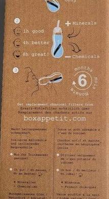 Health - Eau Good Glass Water Bottle with filter