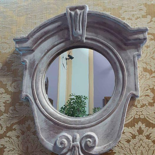 Mirror - White Wall Mirror hangers on top and bottom