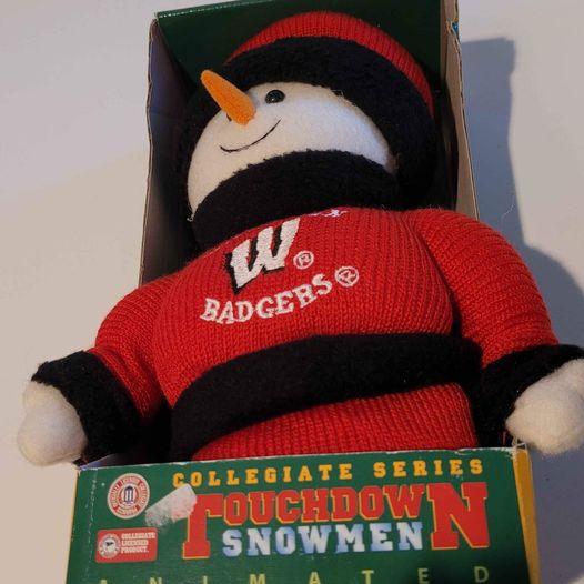 Plush - Wisconsin Badgers Touchdown Snowman NEW!