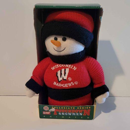 Plush - Wisconsin Badgers Touchdown Snowman NEW!